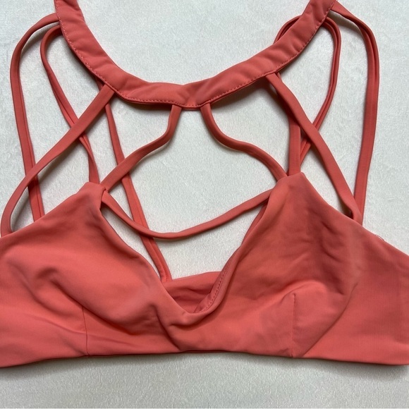 Siempre Golden Coral Pink Strappy Bikini Top - Picture 4 of 5